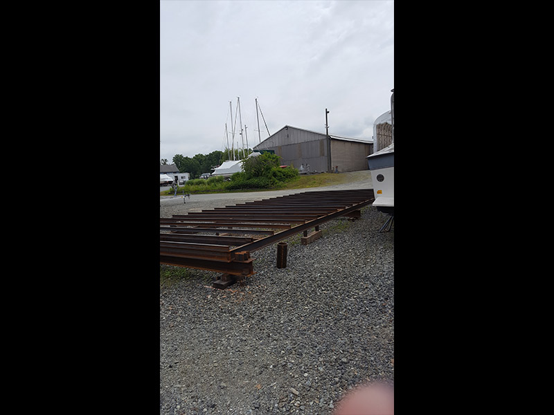 Firework barge fabrication being done right here at Bay Boat Works!